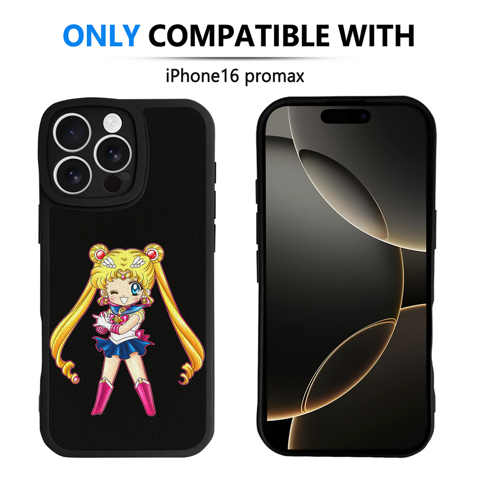 （画像用） 美少女戦士セーラームーン 月野 うさぎ つきの うさぎ Sailor Moon Tsukino Usagi 【iPhone 16シリーズ対応】シリコンスマホケース（レザー調） 材質：シリコン